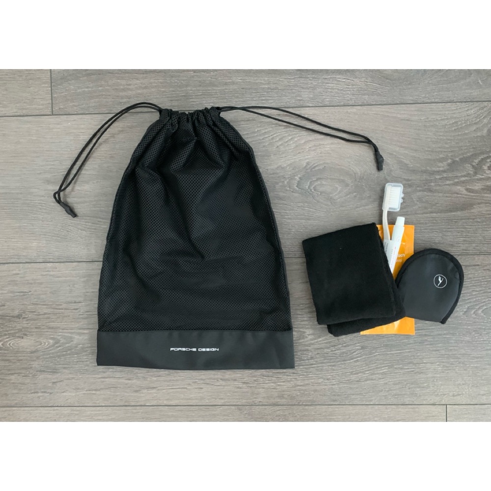 Porsche Design amenity kit black New bag storage case Lufthansa
